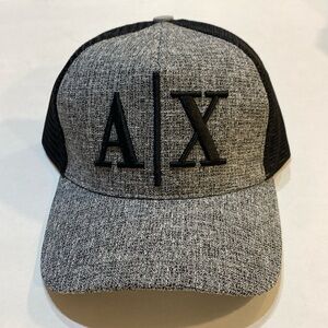 Gray Armani Exchange Mesh Trucker Hat
